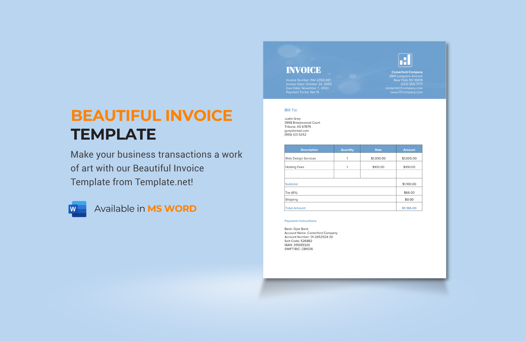 Beautiful Invoice Template
