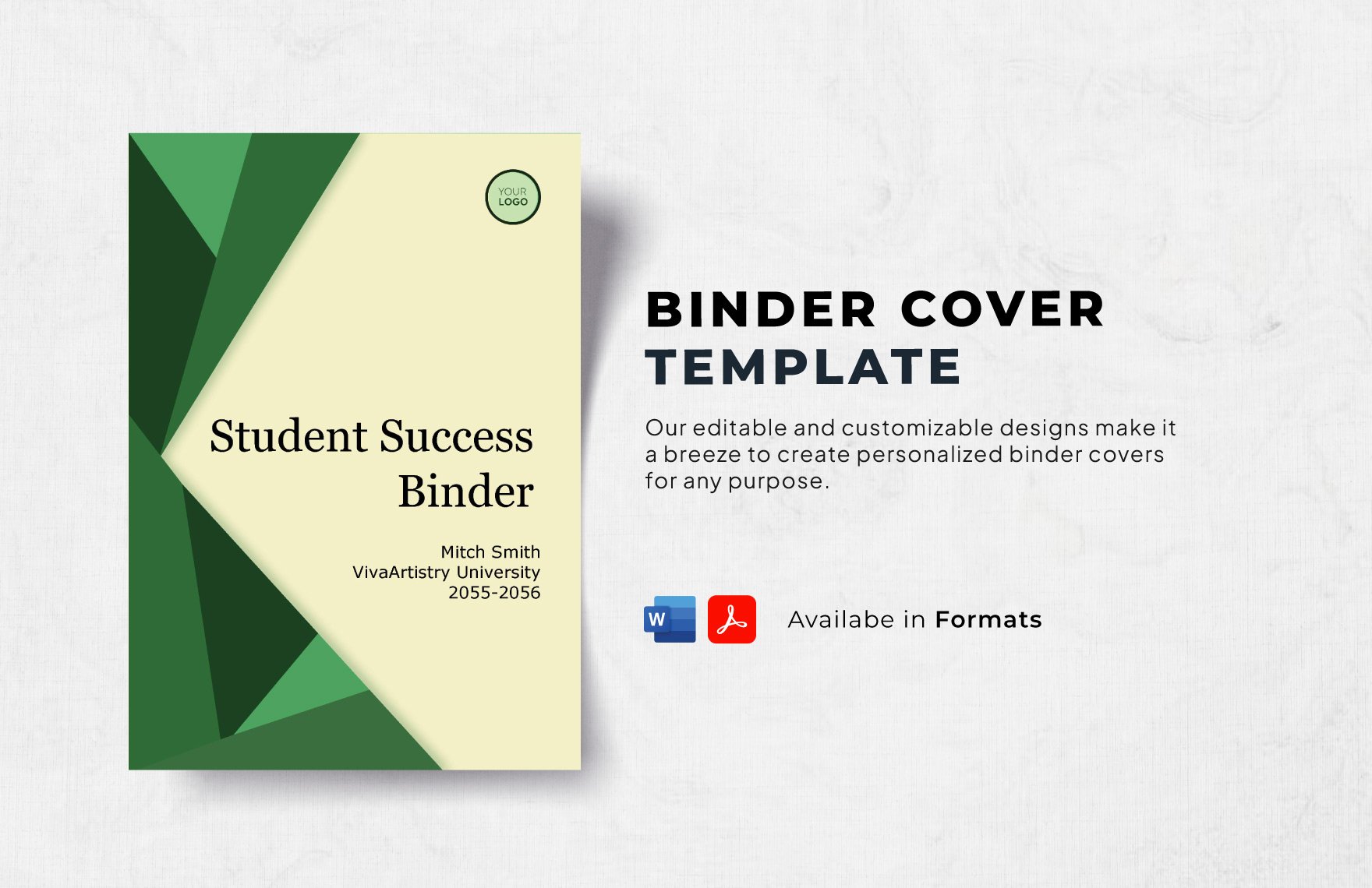 Free Binder Cover Template in Word, PDF
