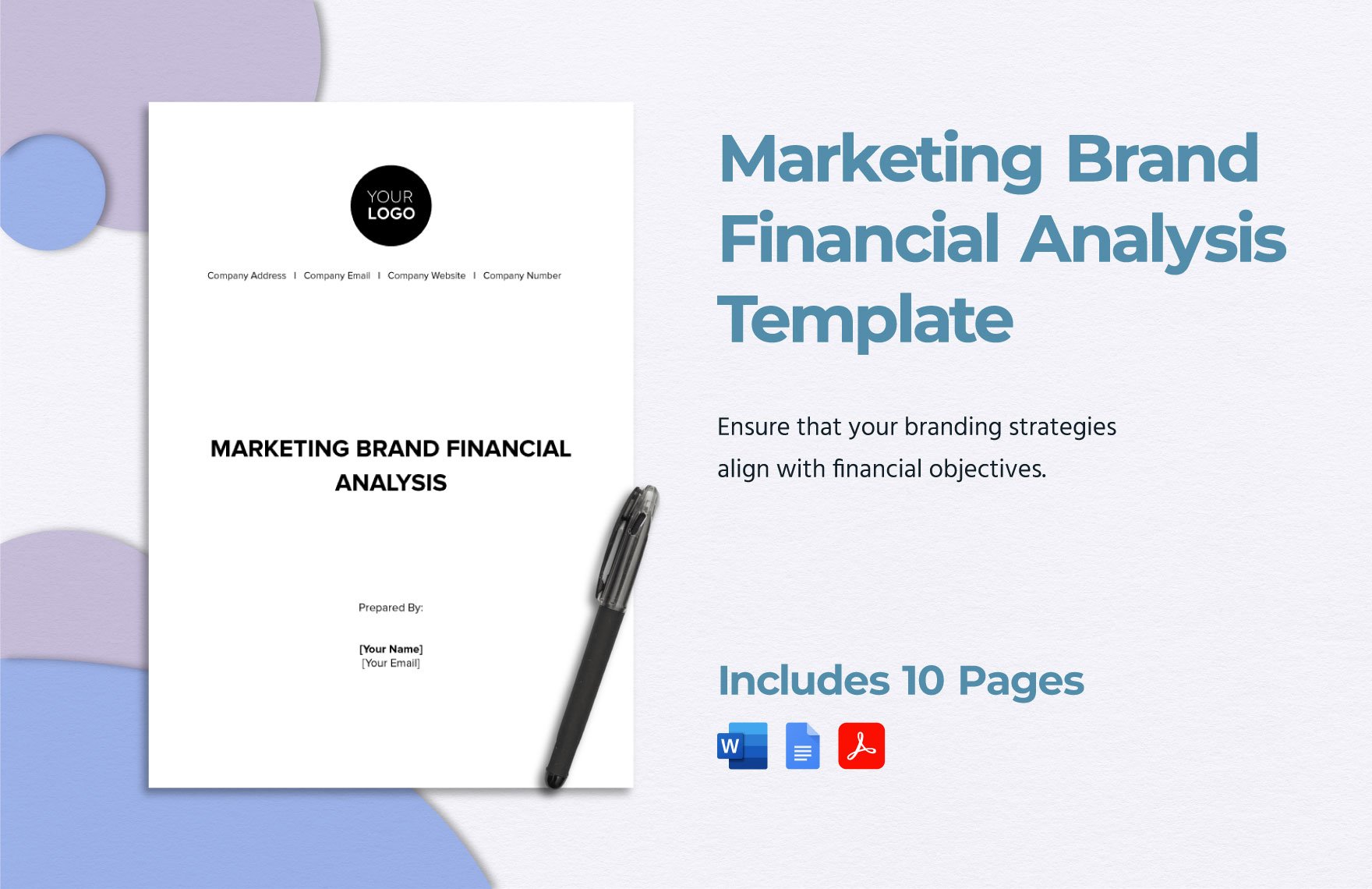 Marketing Brand Financial Analysis Template