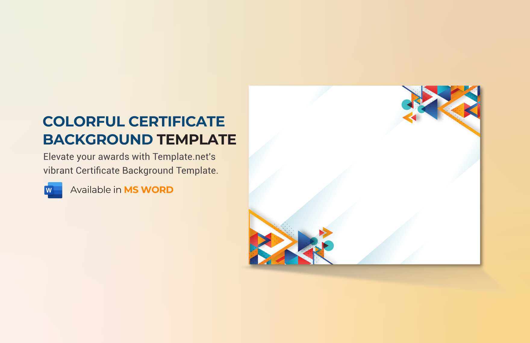 Colorful Certificate Background Template