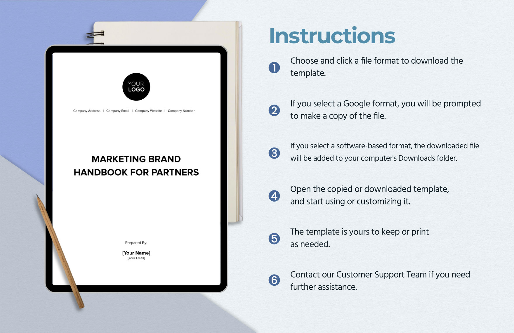 Marketing Brand Handbook for Partners Template