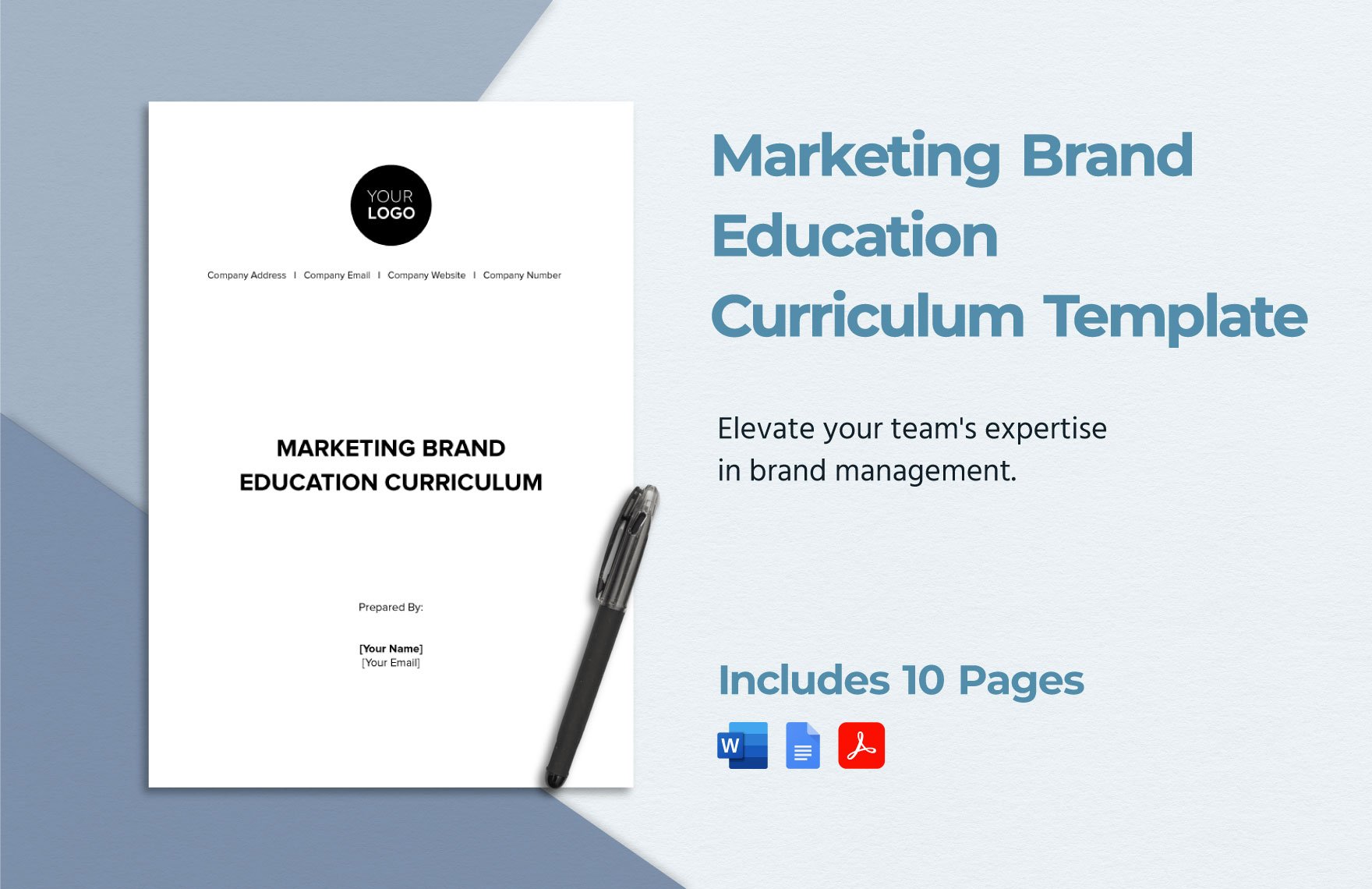 Marketing Brand Education Curriculum Template