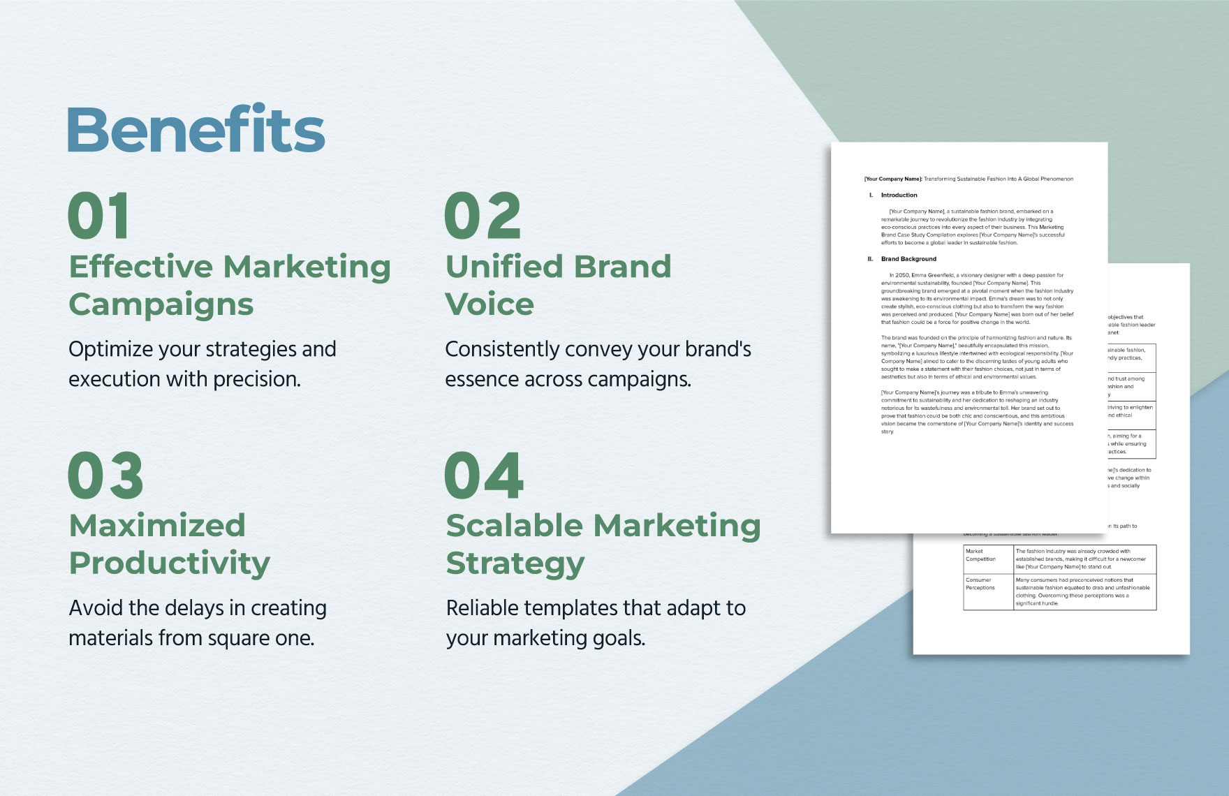 Marketing Brand Case Study Compilation Template