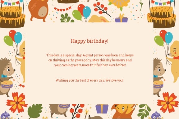 birthday greeting card templates free download