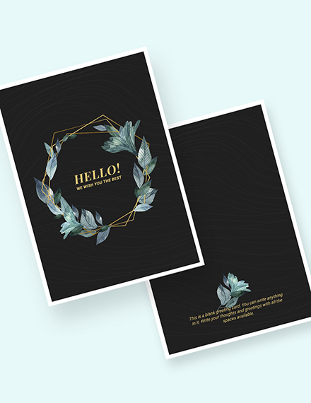 Blank Greeting Card Template - Word (DOC) | PSD | Apple (MAC) Pages