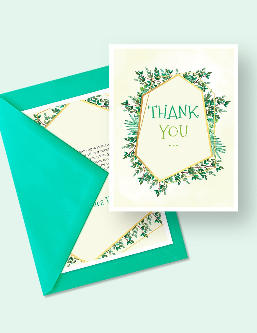 Christening Thank You Card Template