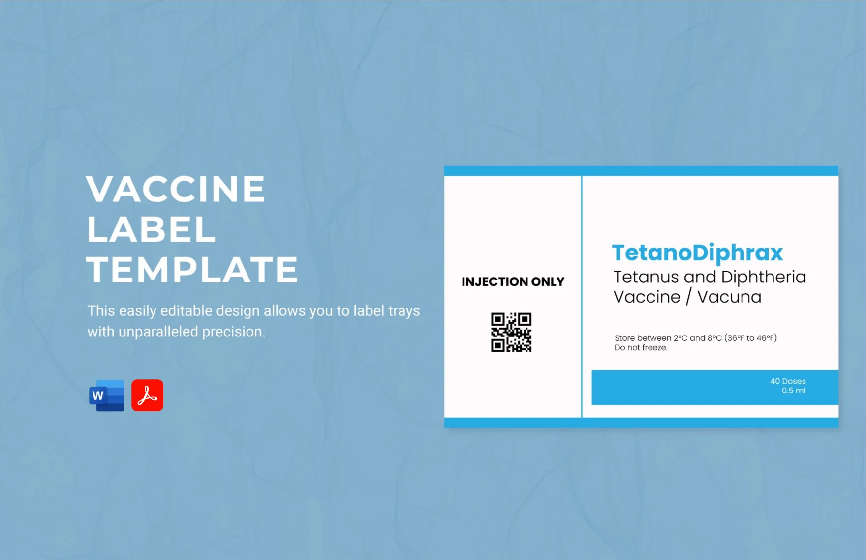 Free Vaccine Label Template in Word, PDF