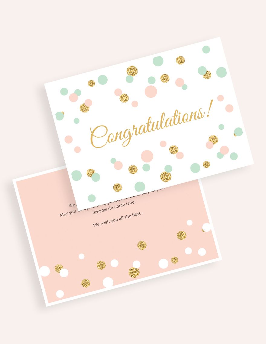 Congratulations Card Editable