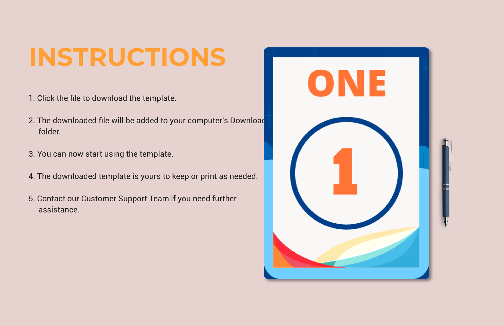 Colorful Flashcard Template