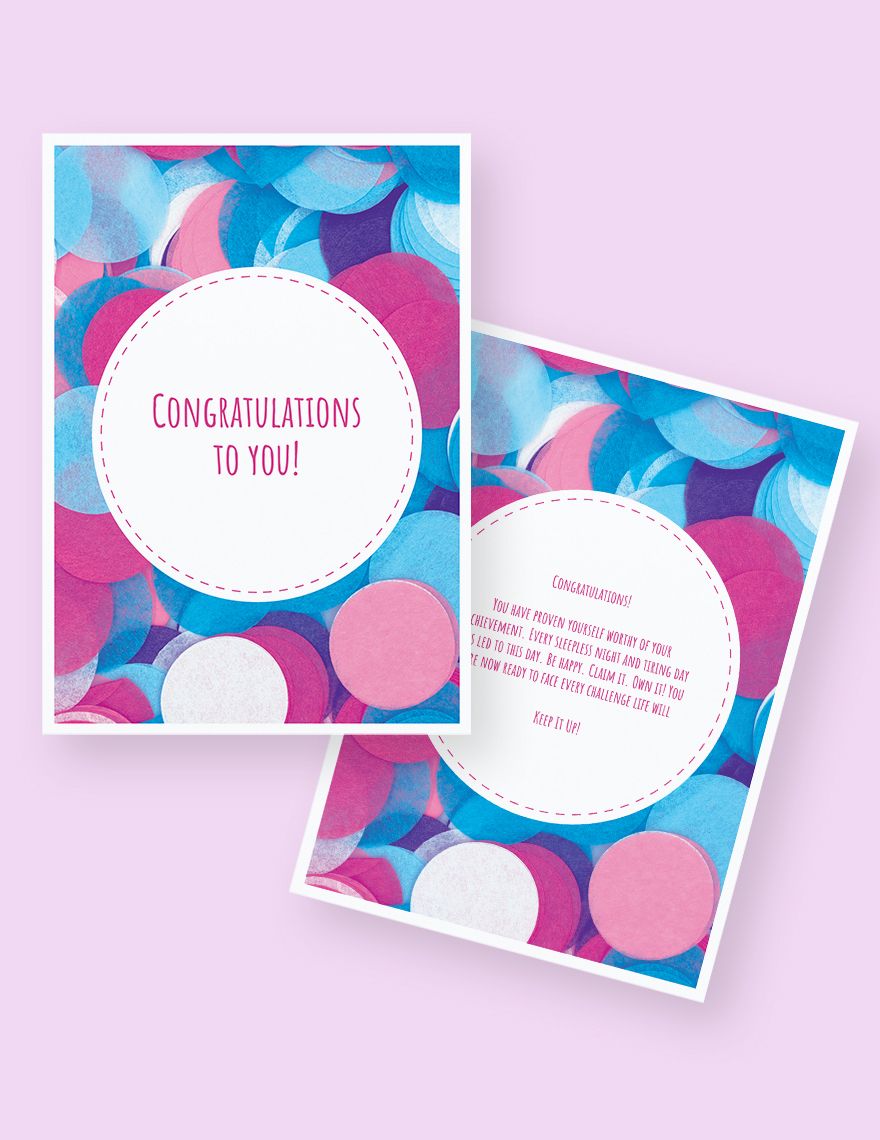 Congratulations Greeting Card Template Download In Word Illustrator