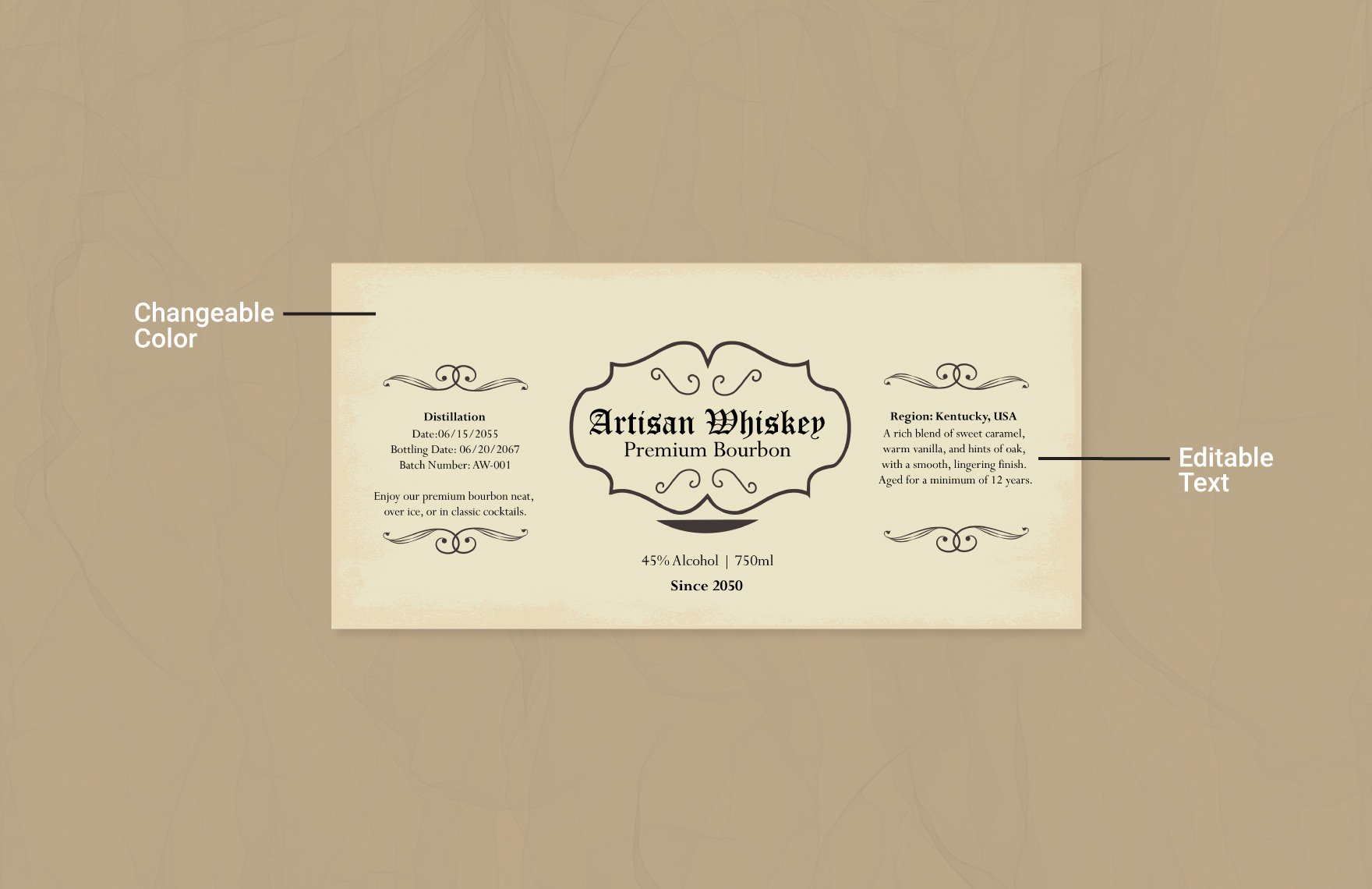 Whiskey Label Template
