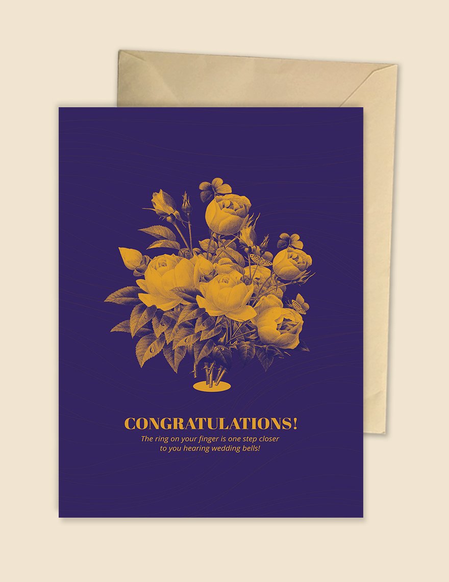Engagement Greeting Card Template