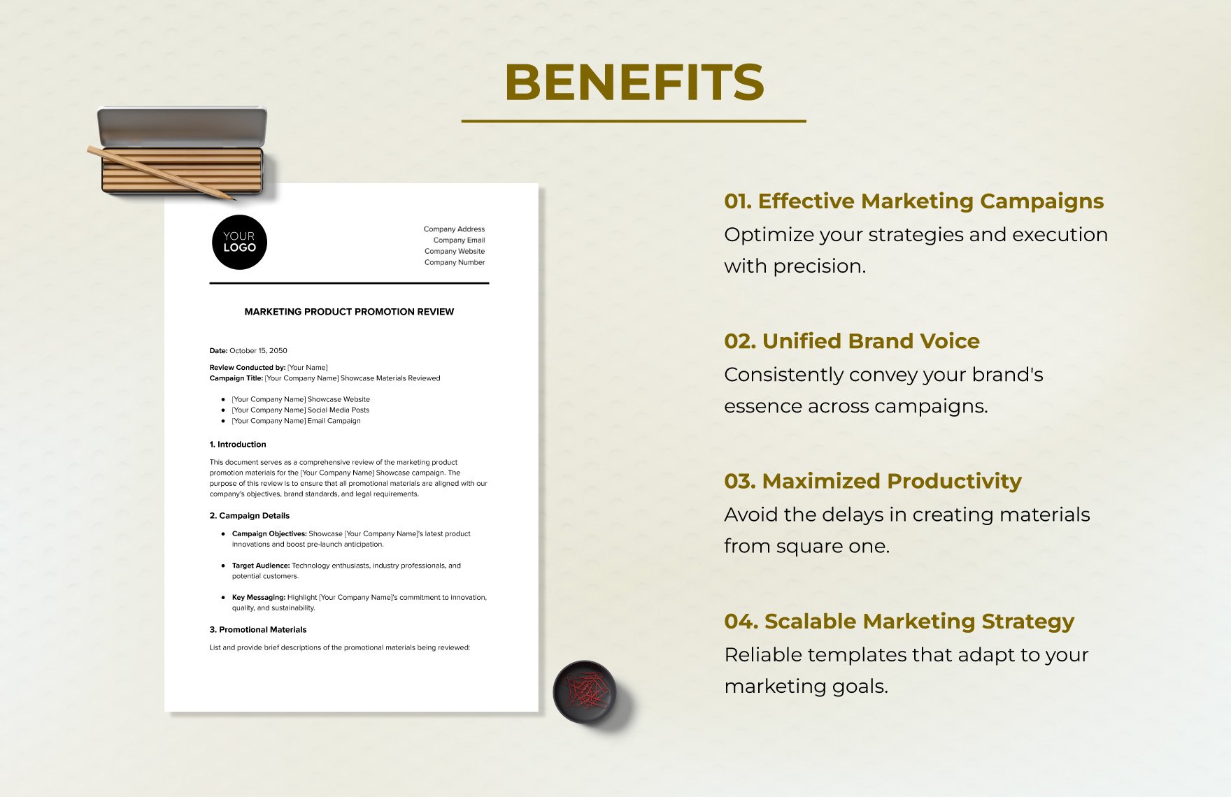 Marketing Product Promotion Review Template