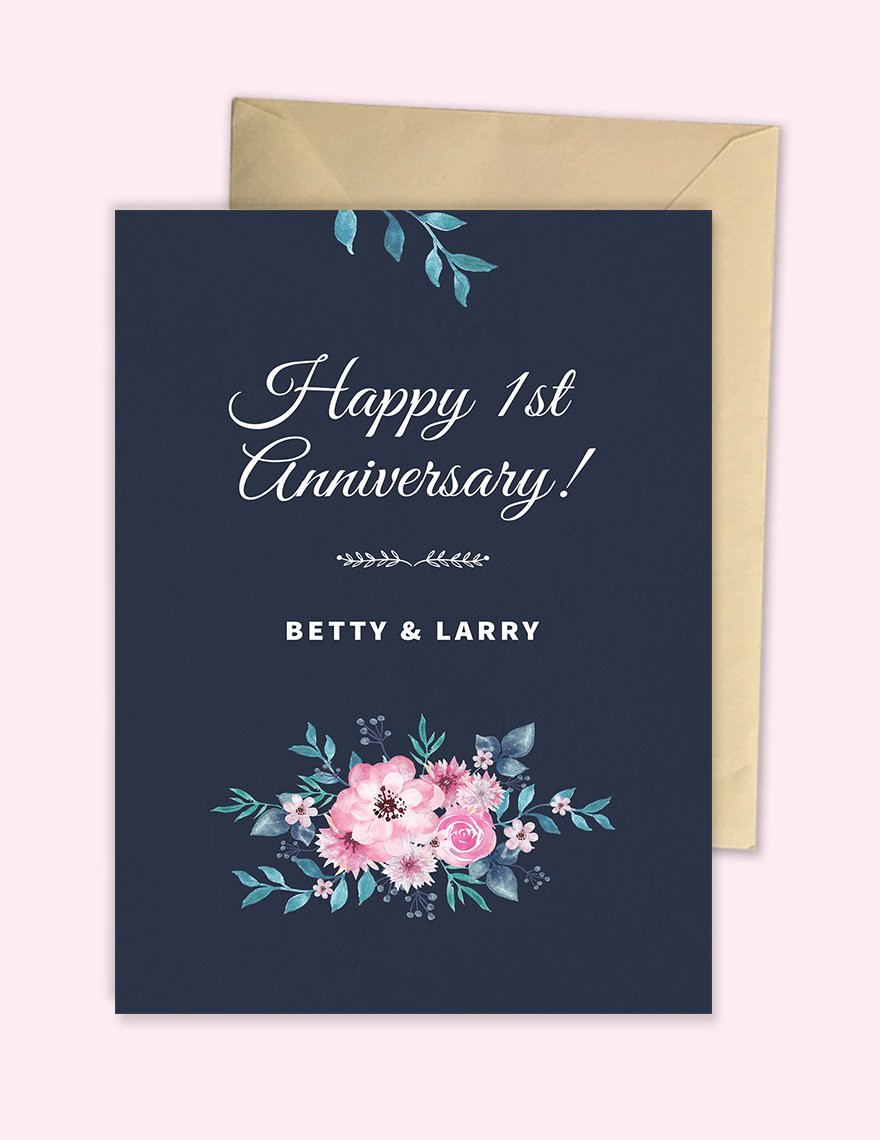 Floral Greeting Card Template