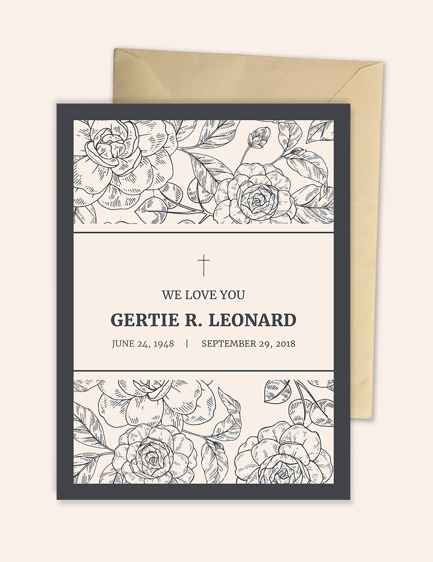 Funeral Card Template