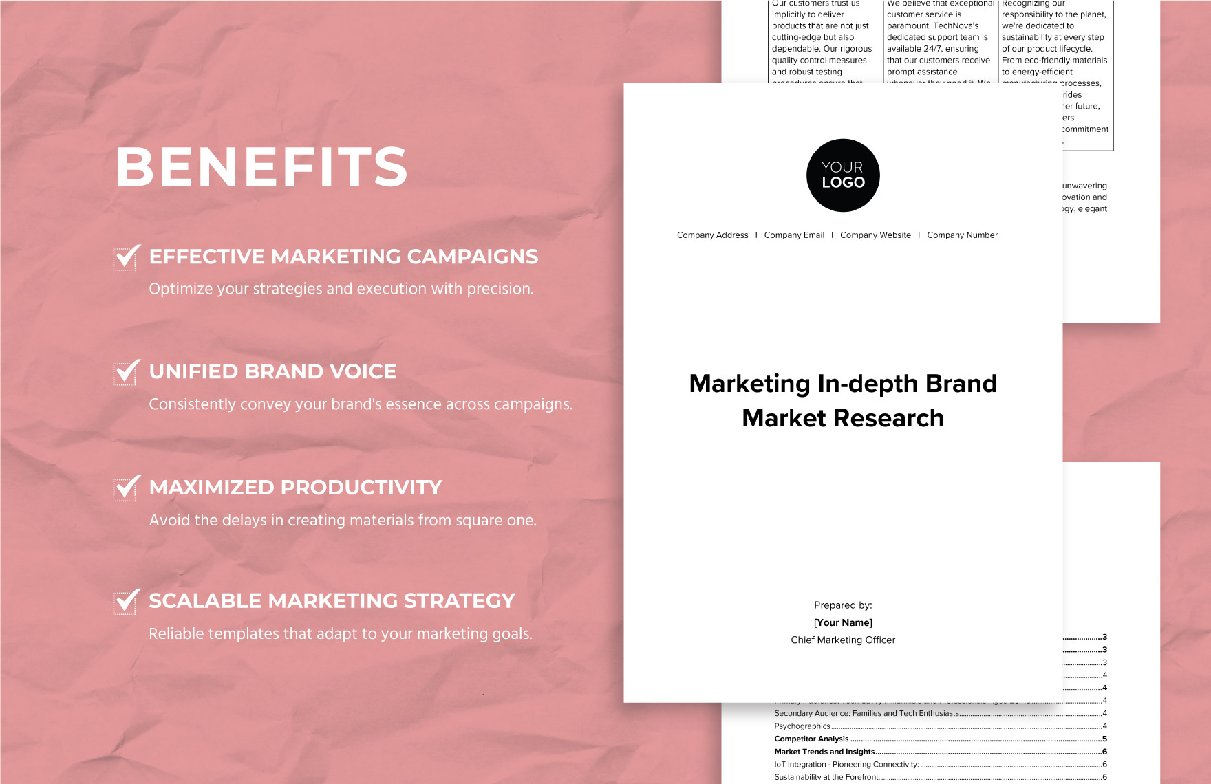 Marketing In-depth Brand Market Research Template