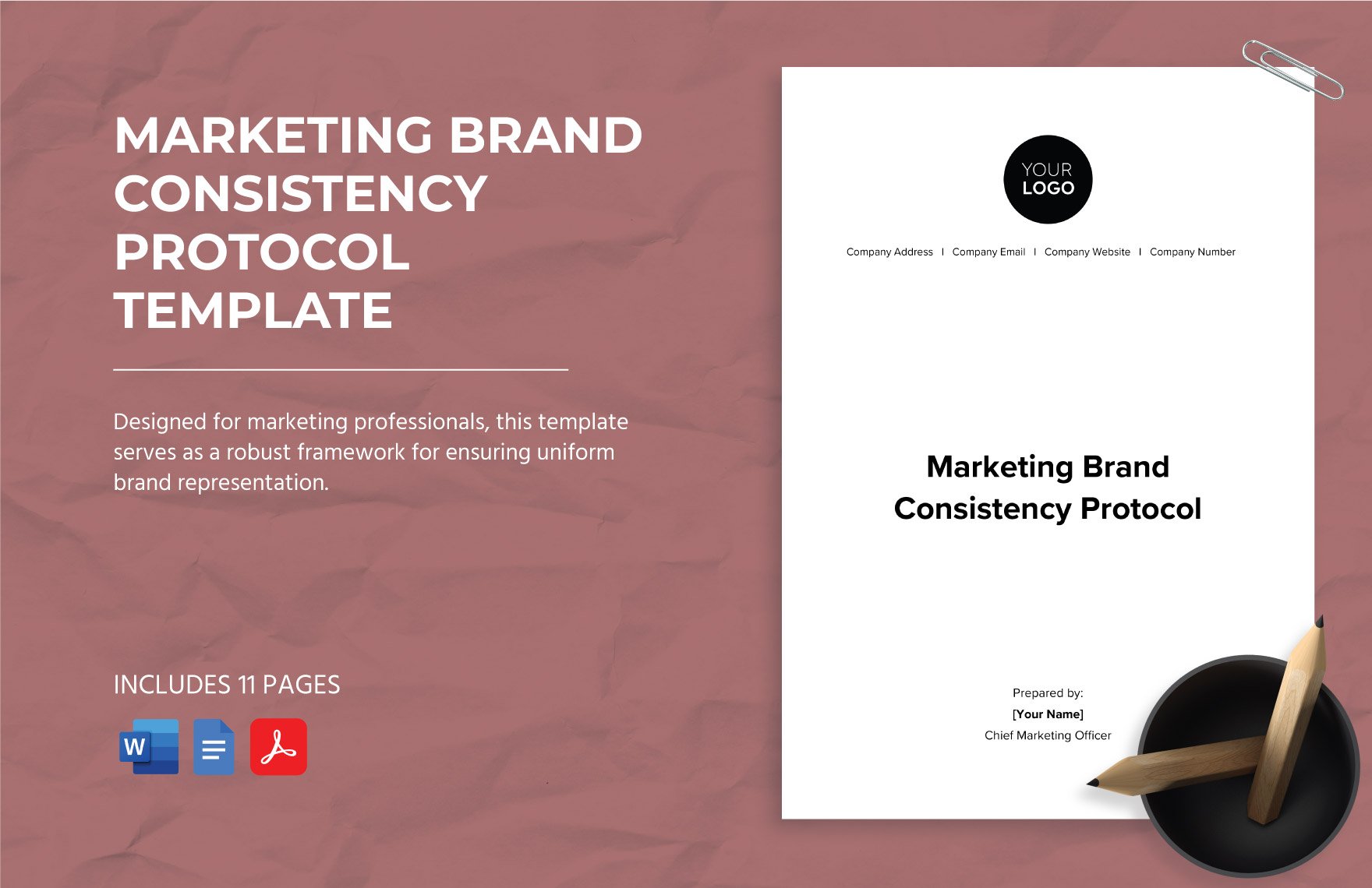 Marketing Brand Consistency Protocol Template in Word, Google Docs, PDF