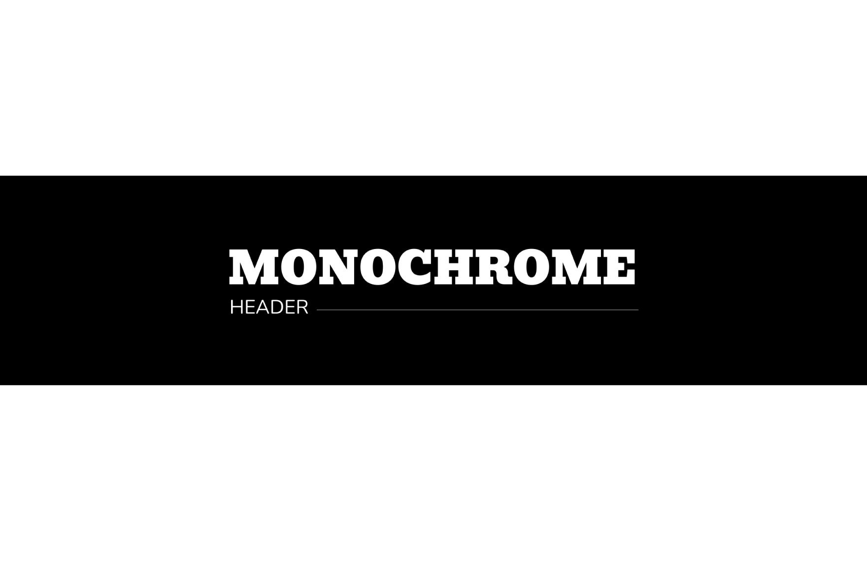 Monochrome H1 Header Template