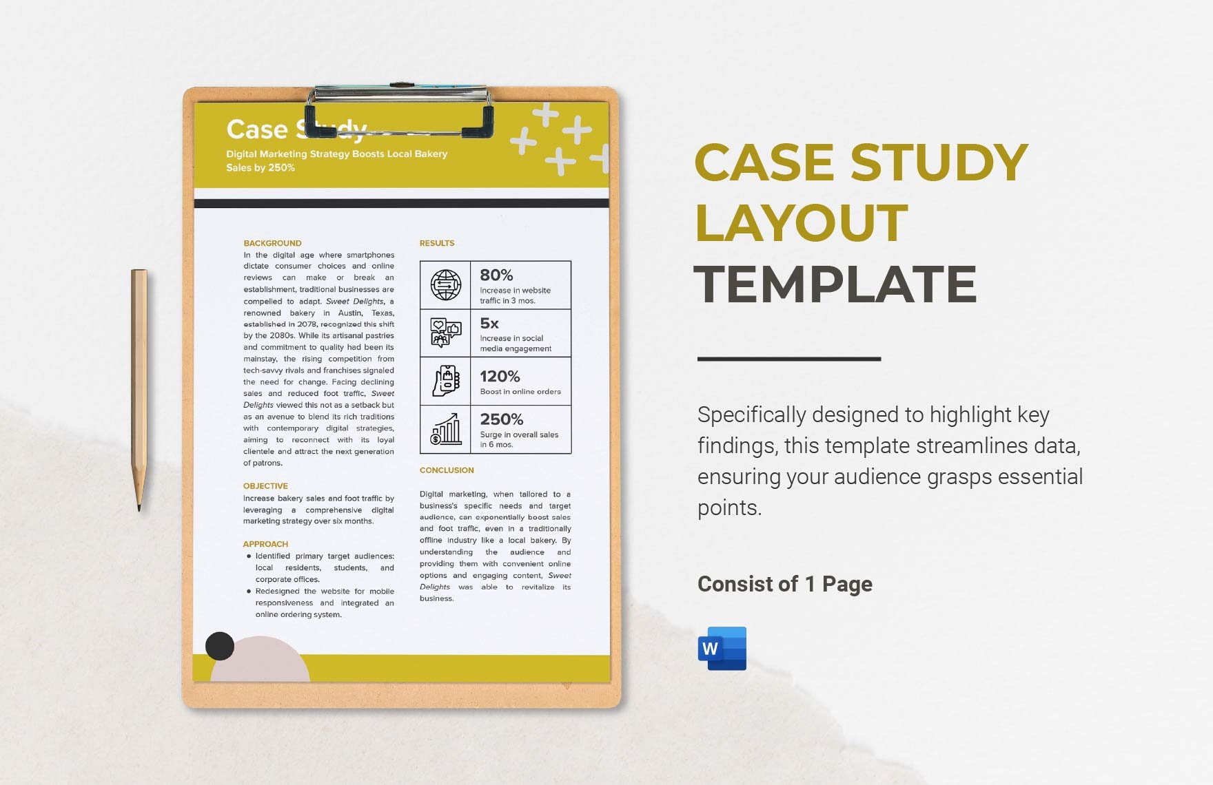 Free Case Study Layout Template in Word