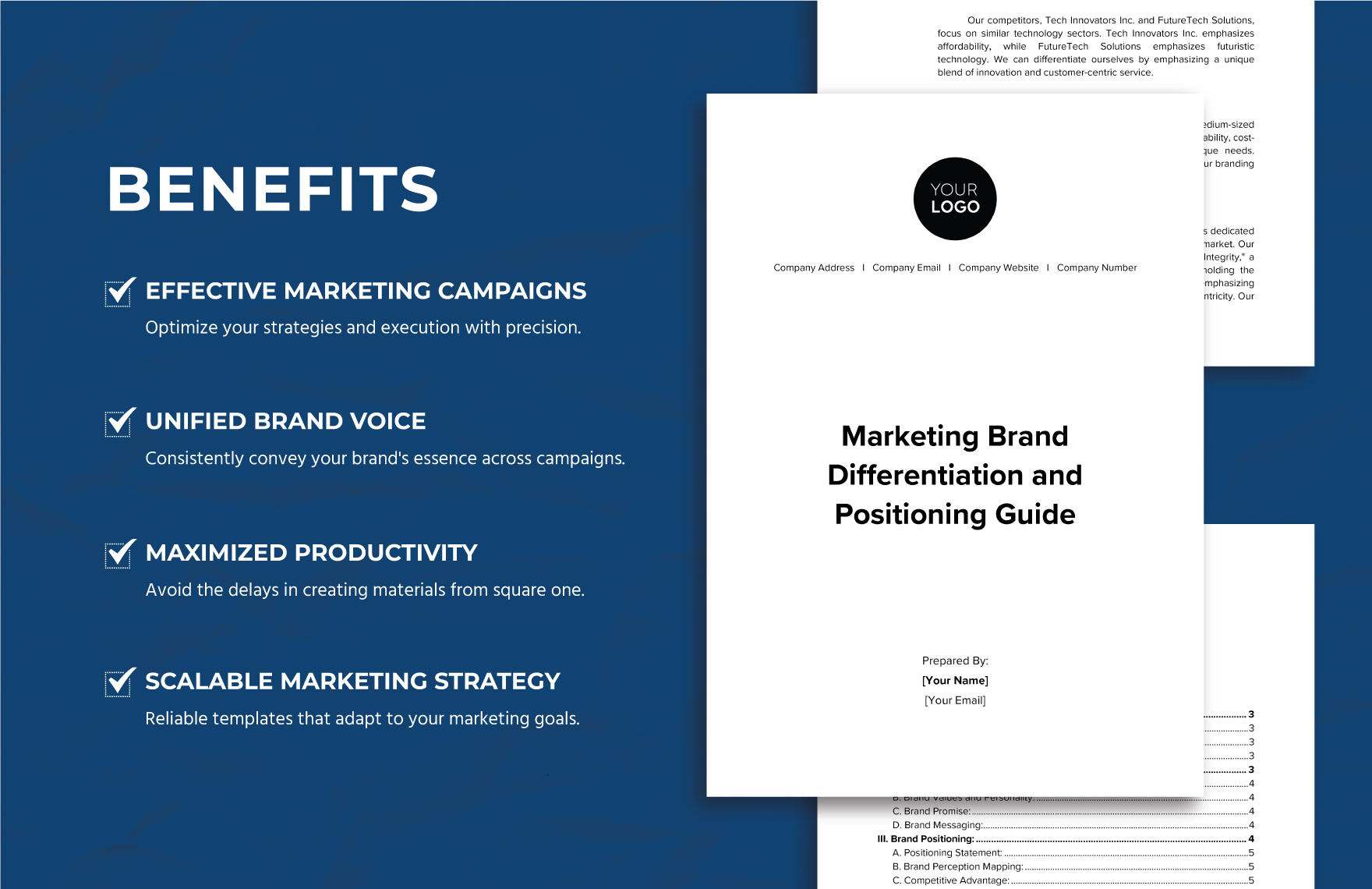 Marketing Brand Differentiation and Positioning Guide Template