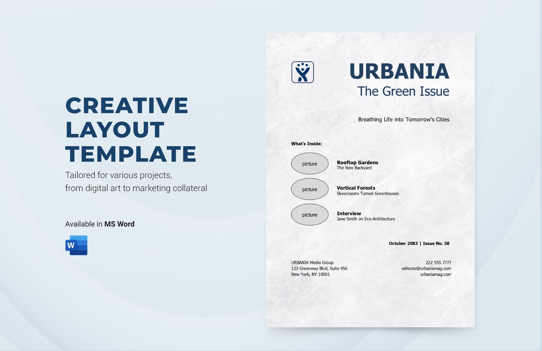 Free Creative Layout Template in Word