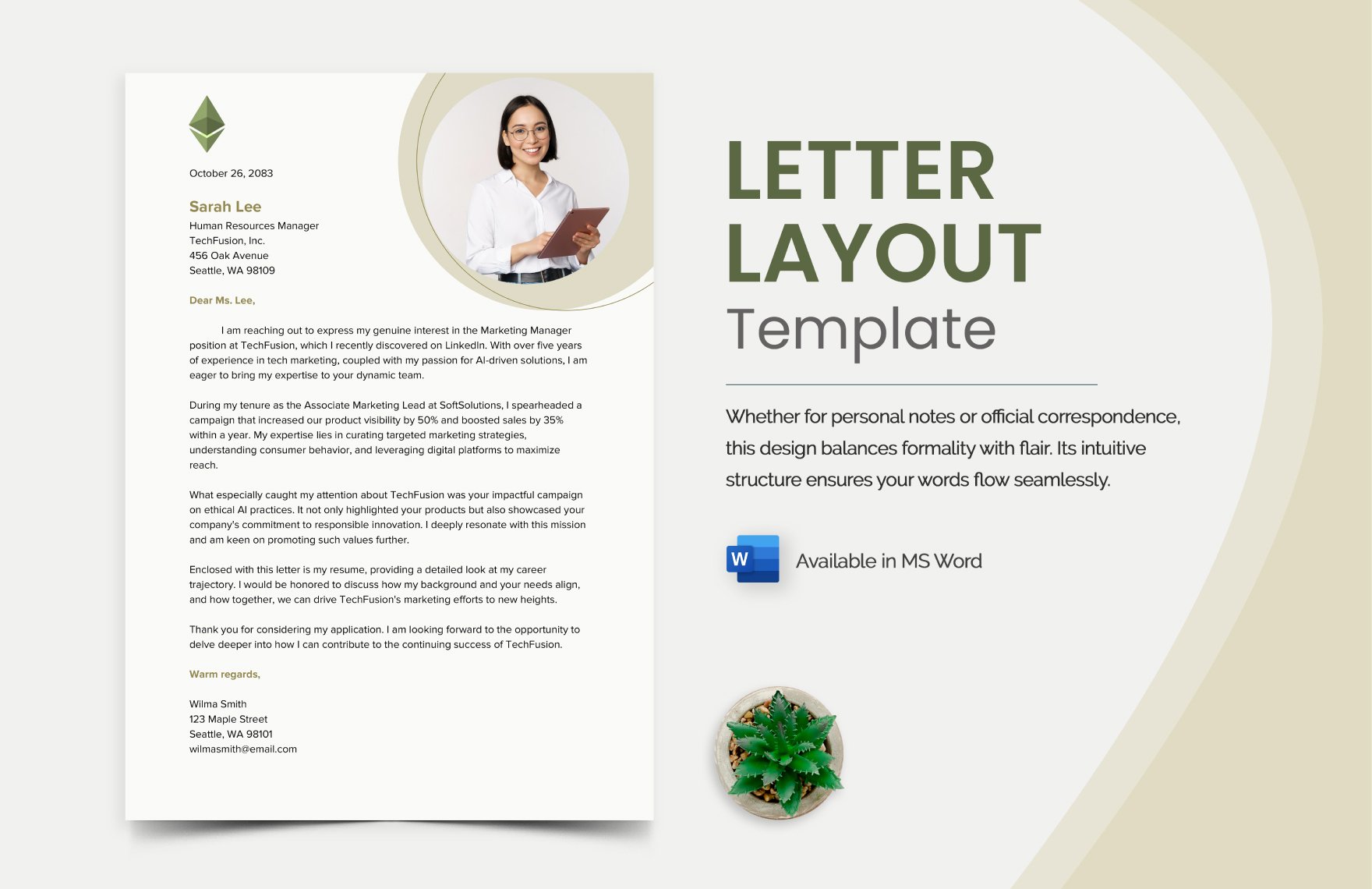 Letter Layout Template