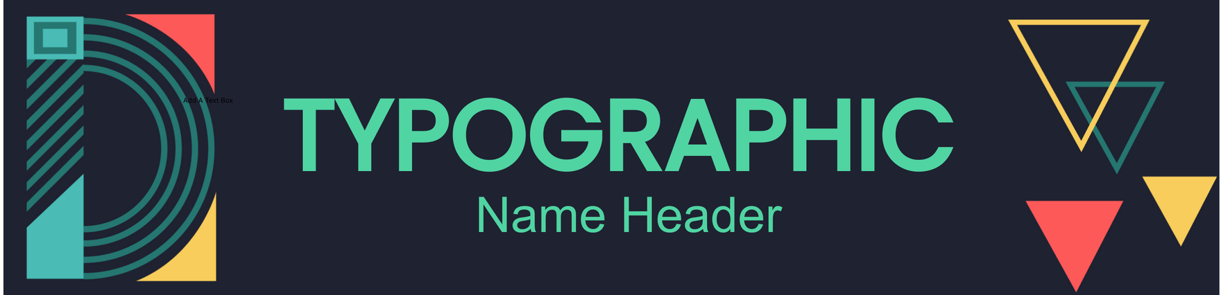 Typographic Name Header Template
