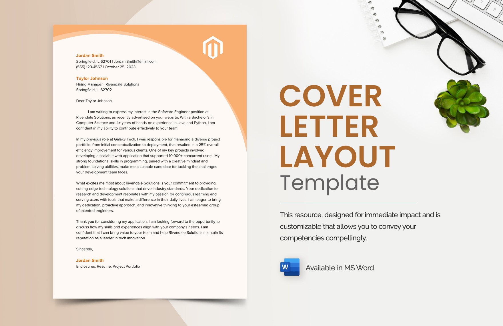 Cover Letter Layout Template