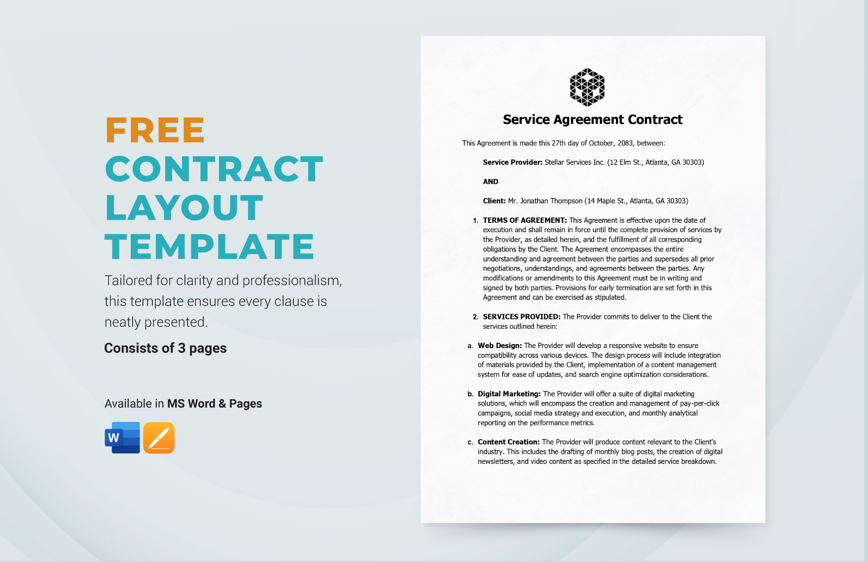 Contract Layout Template