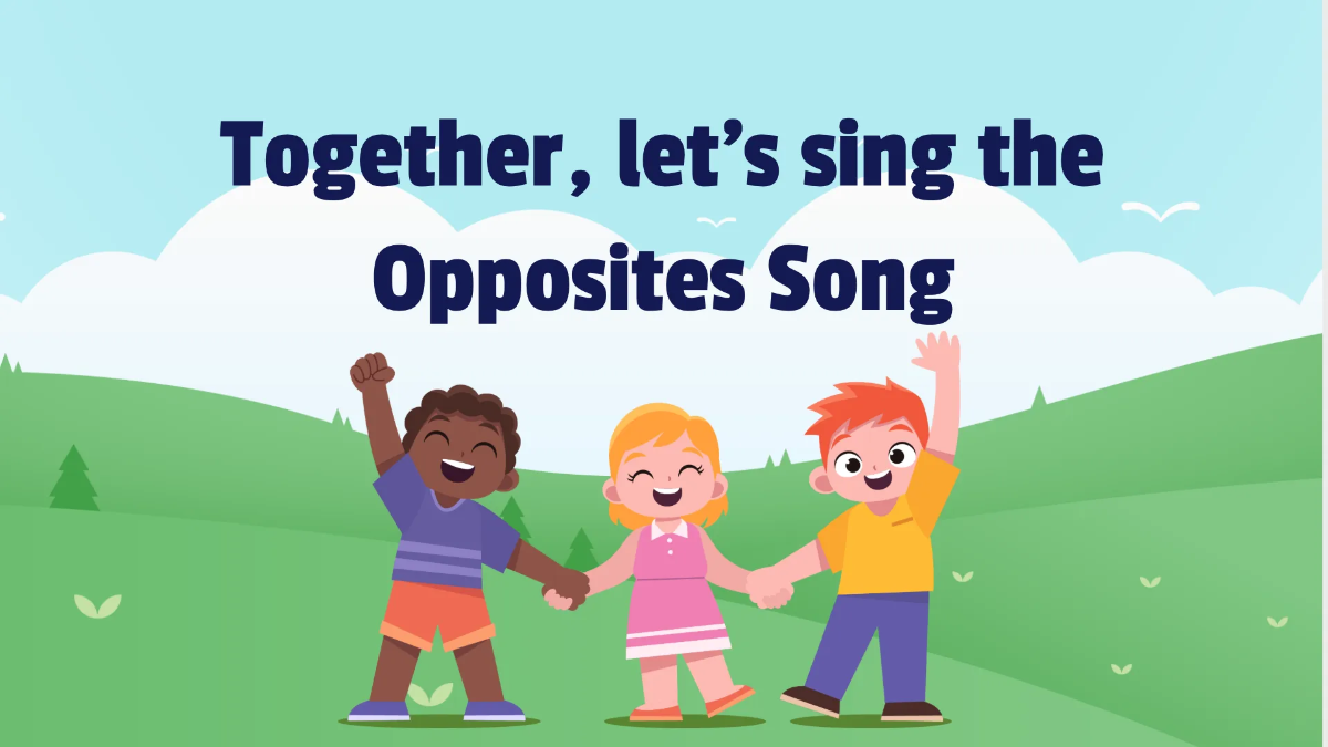 Free Learning About Opposites Template to Edit Online