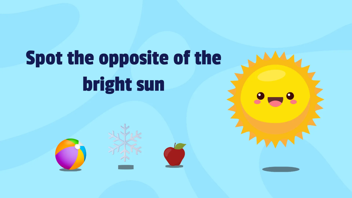 Free Learning About Opposites Template to Edit Online