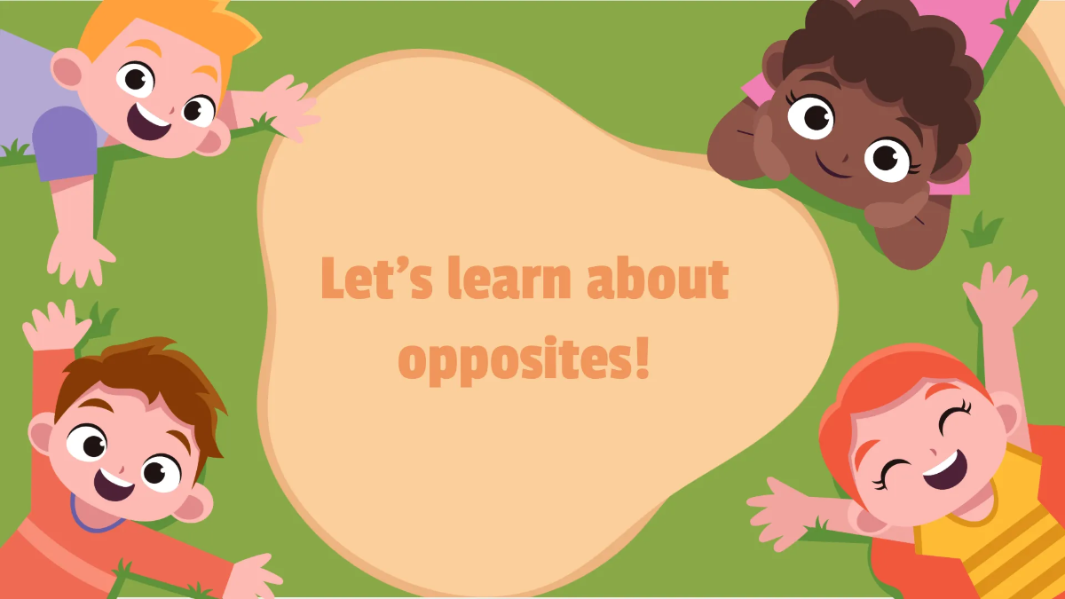 Free Learning About Opposites Template to Edit Online
