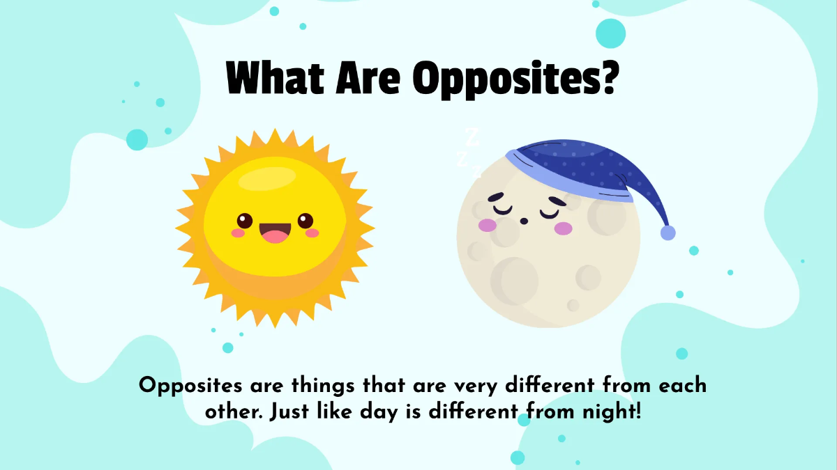 Free Learning About Opposites Template to Edit Online