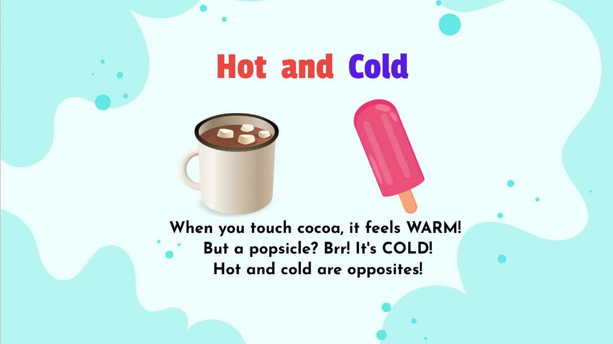 Free Learning About Opposites Template to Edit Online