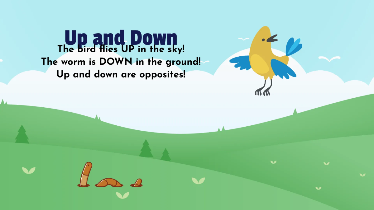 Free Learning About Opposites Template to Edit Online