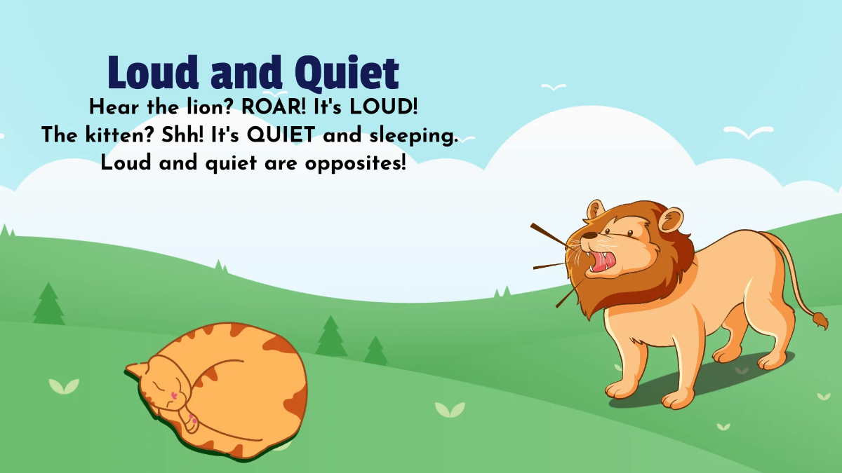 Free Learning About Opposites Template to Edit Online