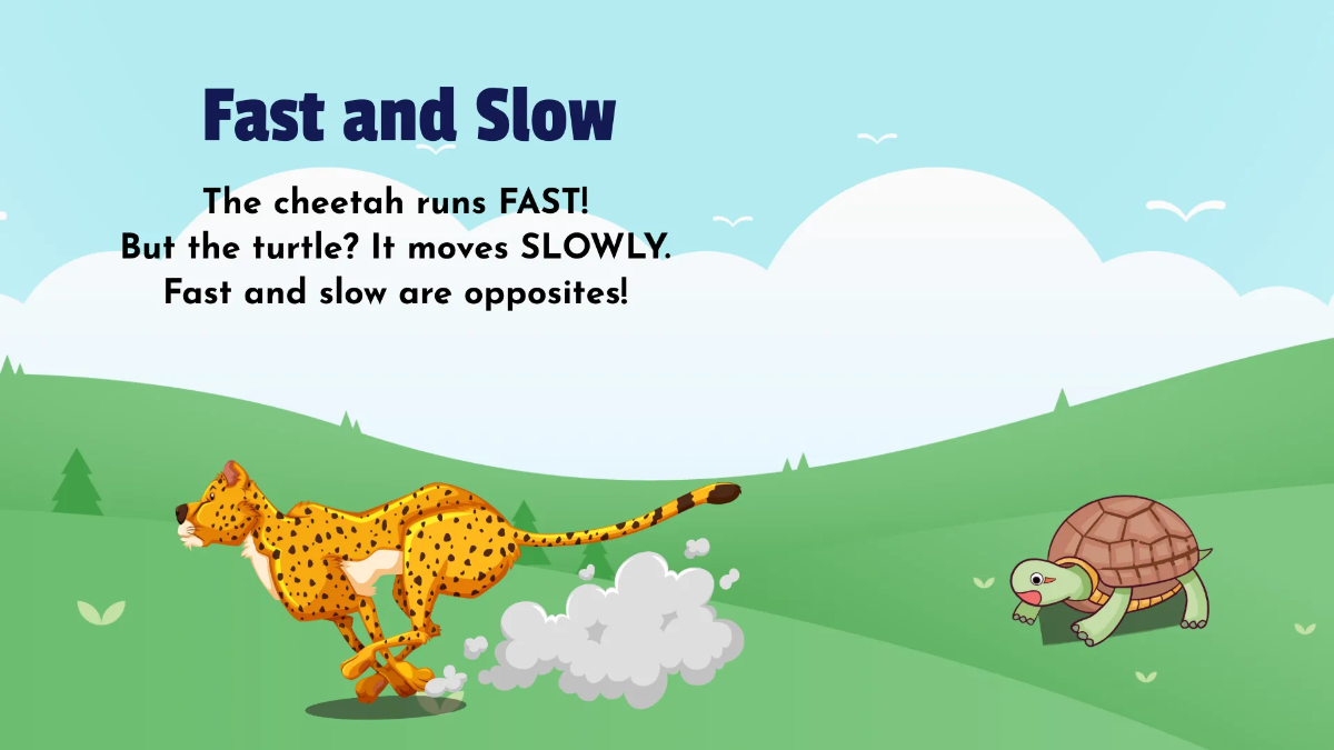 Free Learning About Opposites Template to Edit Online