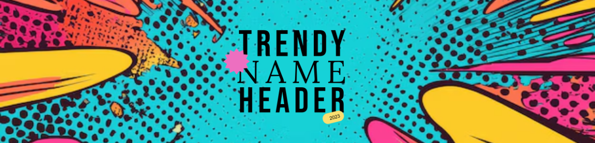 Trendy Name Header Template - Edit Online & Download