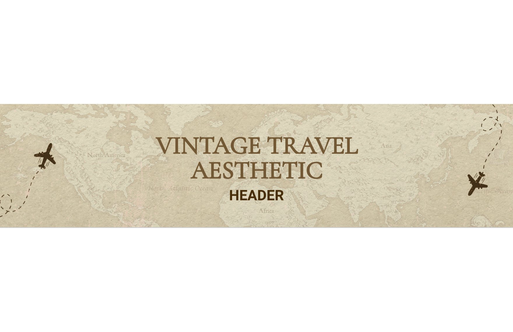 Vintage Travel Aesthetic Header Template