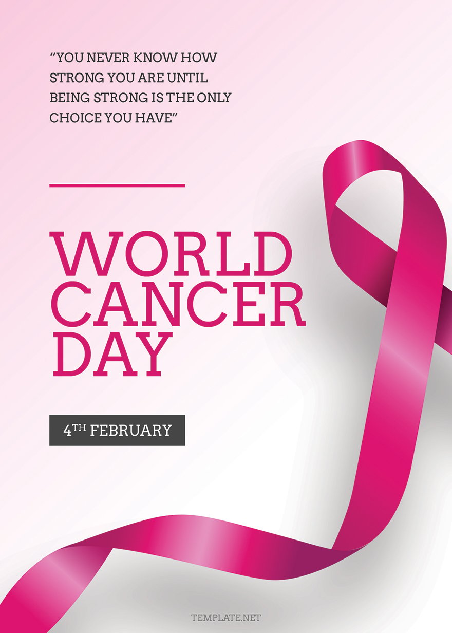 Free World Cancer Day Greeting Card Template