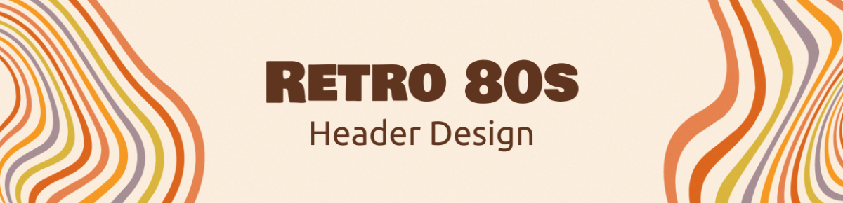 Retro 80s Header Design Template
