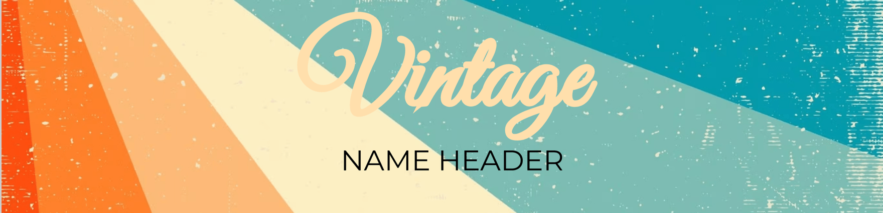 Vintage Name Header Template