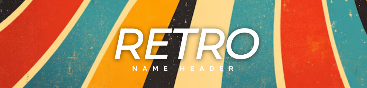 Retro Name Header Template - Edit Online & Download