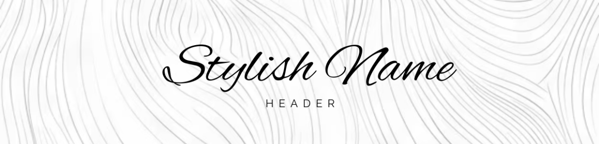 Stylish Name Header Template - Edit Online & Download