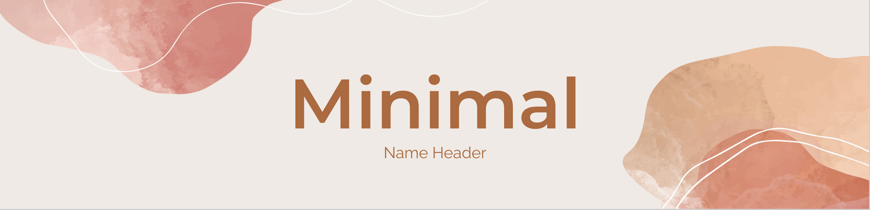 Minimal Name Header Template