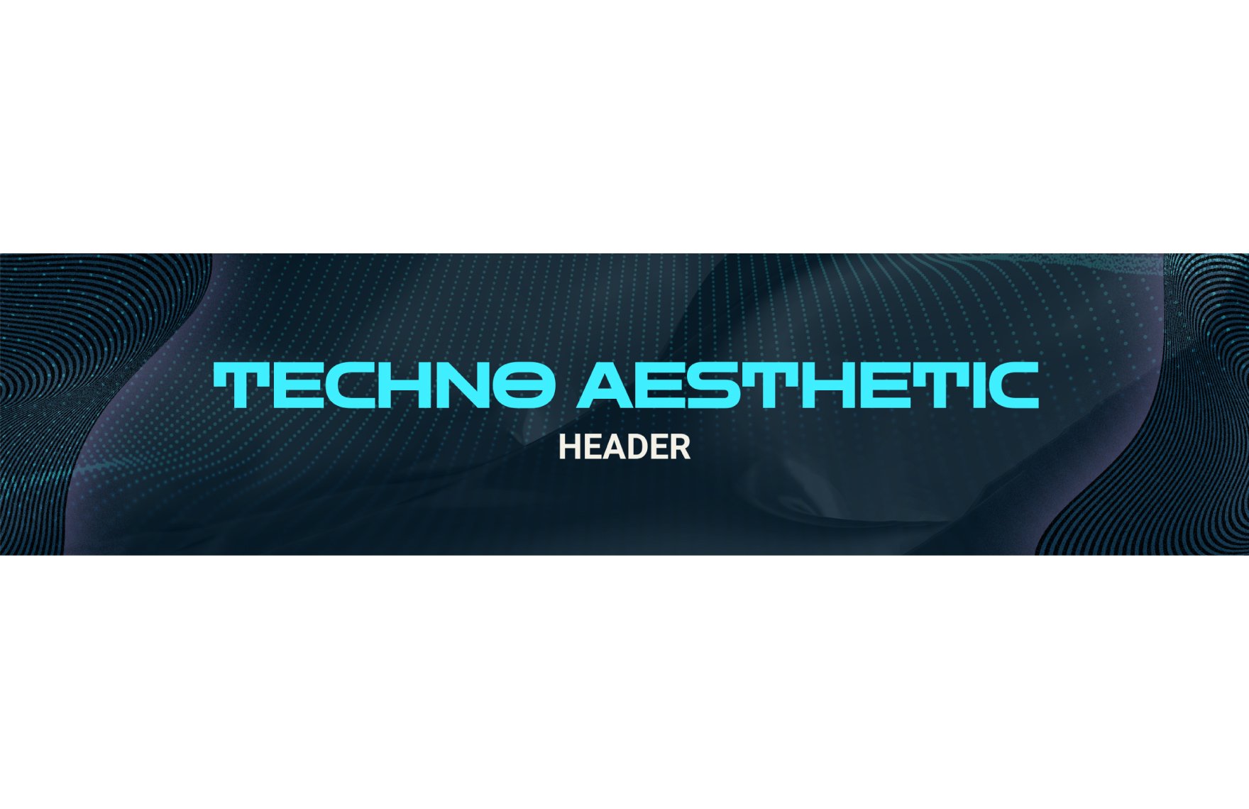 Techno Aesthetic Header Template