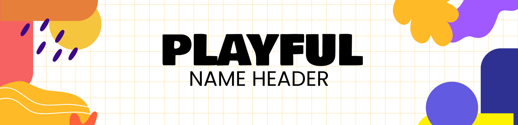 Playful Name Header Template