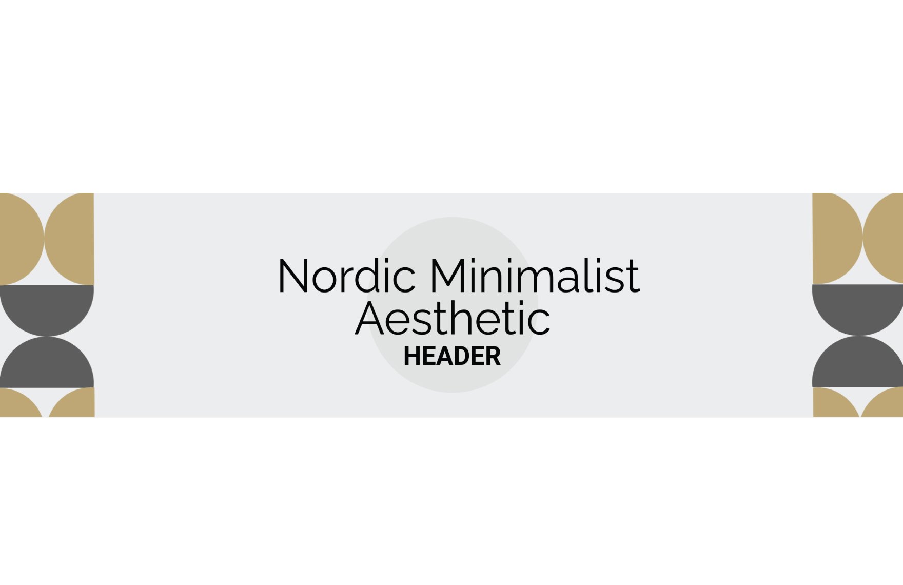 Nordic Minimalist Aesthetic Header Template
