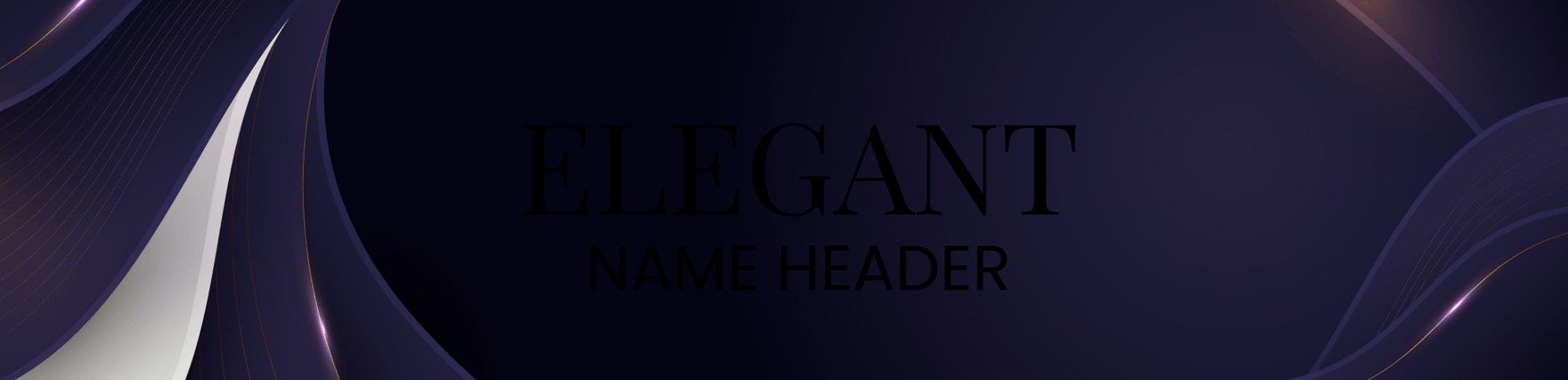 Elegant Name Header