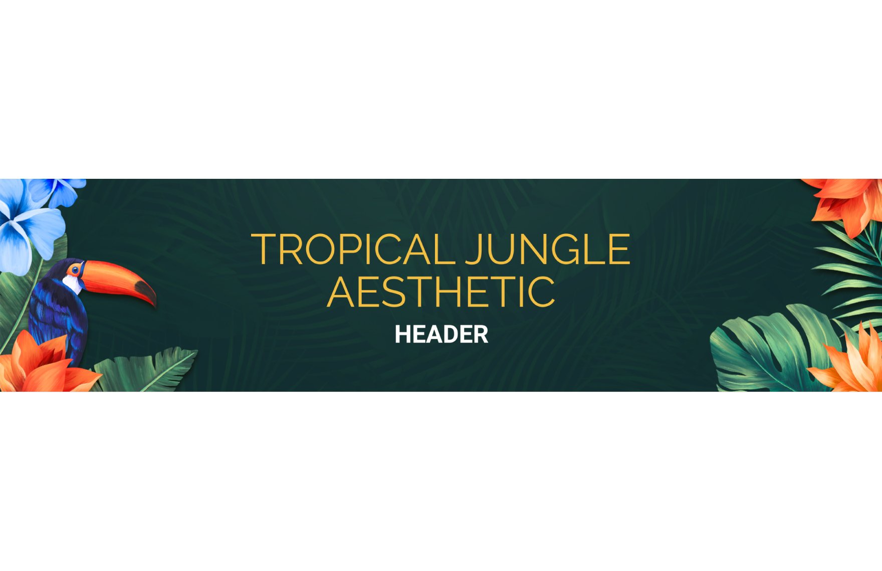 Free Tropical Jungle Aesthetic Header Template